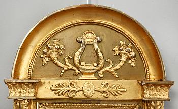 SPEGEL, senempire, hallstämpel Borås 1853?.