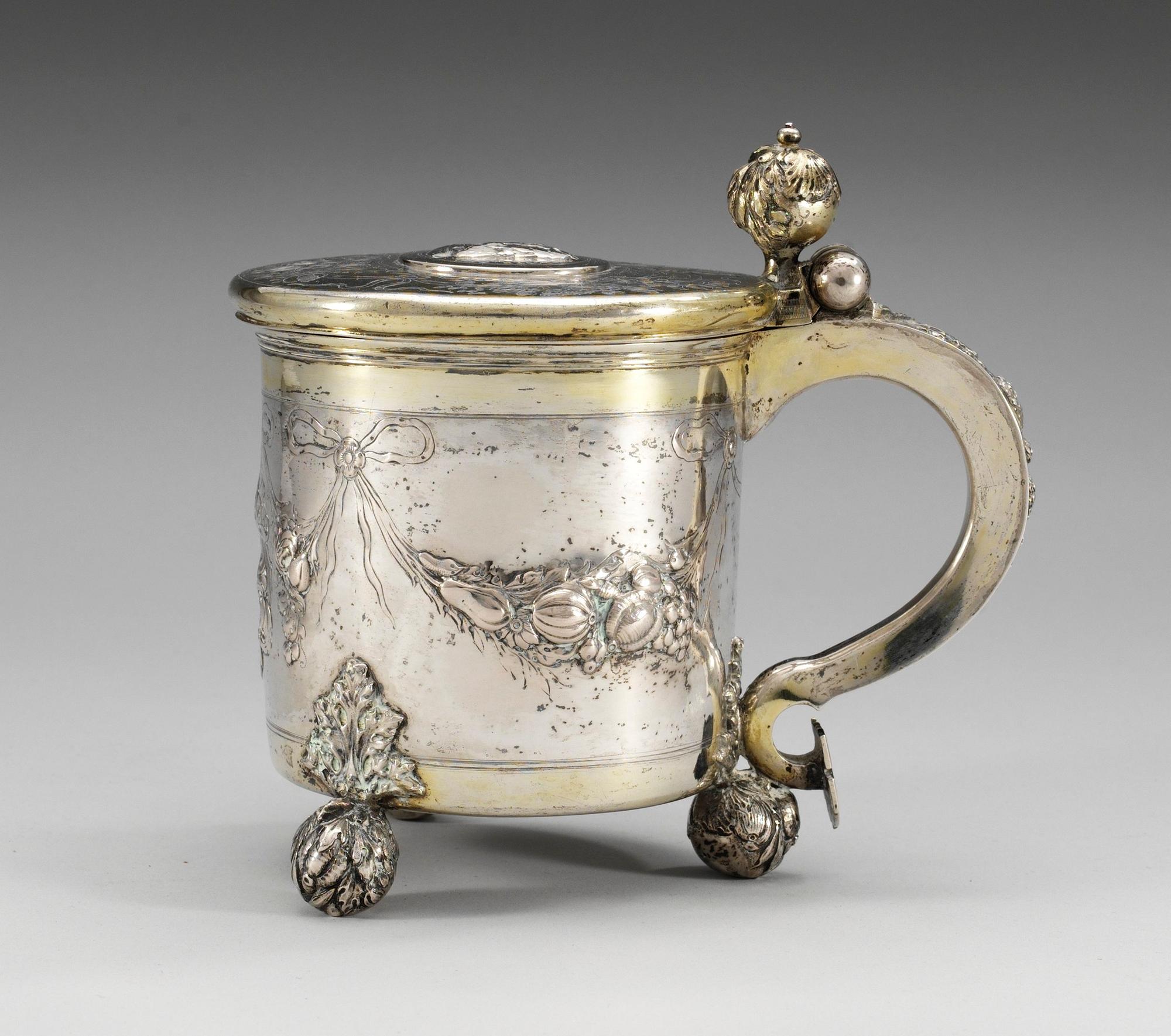 DRYCKESKANNA, okänd mästare (v. 1719-1750), Moskva 1737. Holländska import stämplar.