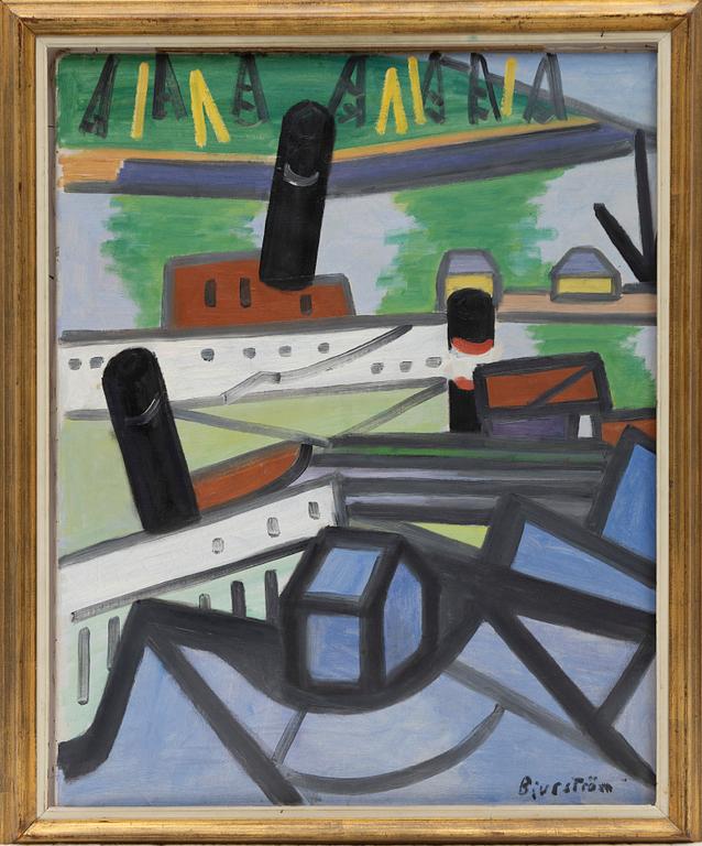 Tor Bjurström, Steamships in port.