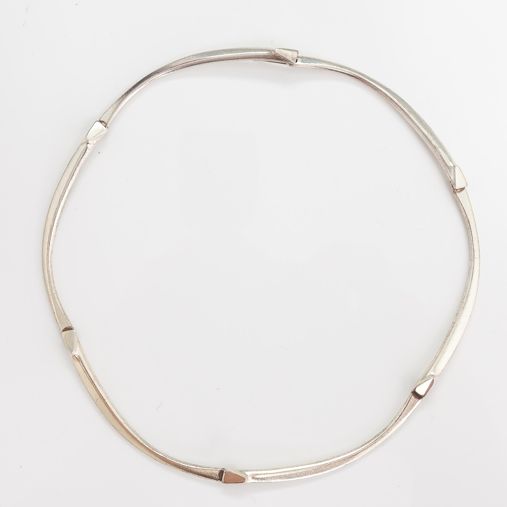 LAPPONIA, A sterling silver necklace, bracelet, brooch and earrings. 1984-87.