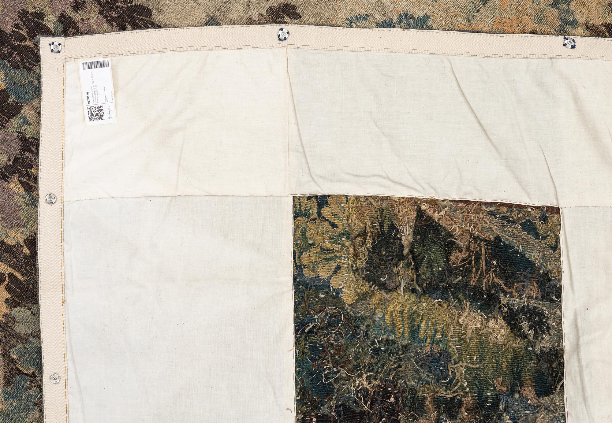 A flemish 'verdur' tapestry, c. 282 x 321 cm, 18 th century.