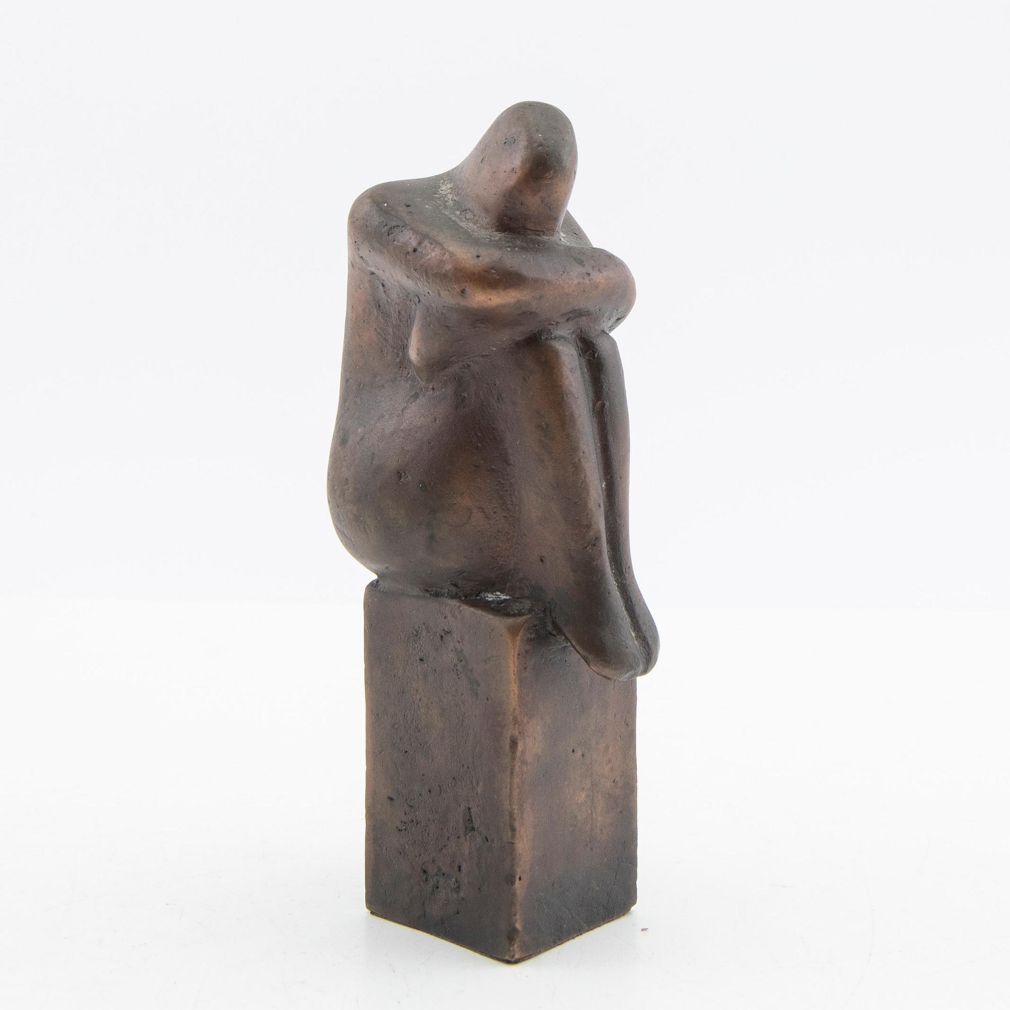 Lisa Larson, sculpture, bronze, "The Thinker".