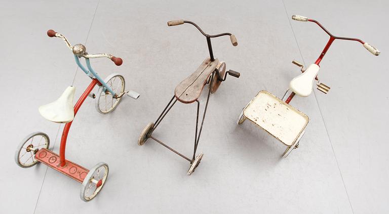 TREHJULINGAR, 3 st, 1900-talets första hälft.