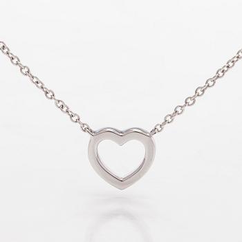 Tiffany & Co, halsband, "Metro Heart", 18K vitguld och diamanter.