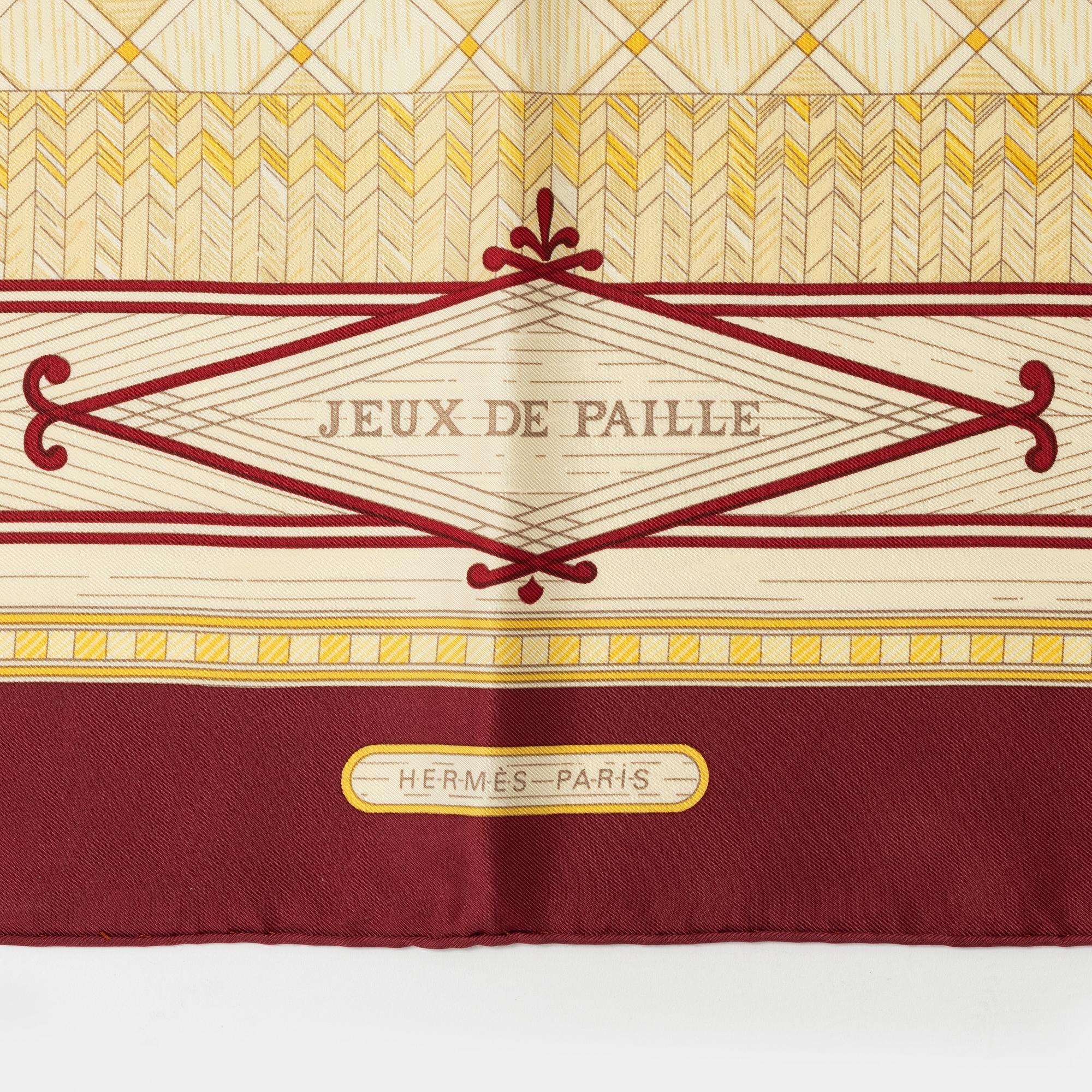 Hermès, scarf, "Jeux de Paille".