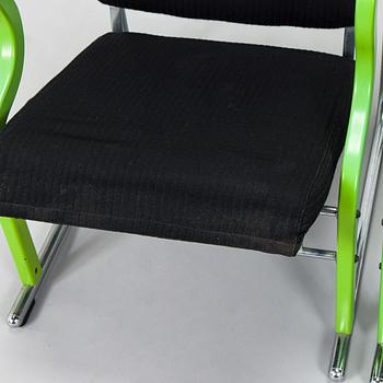 Yrjö Kukkapuro, A pair of 1980s 'Experiment' open armchairs for Avarte, Finland.