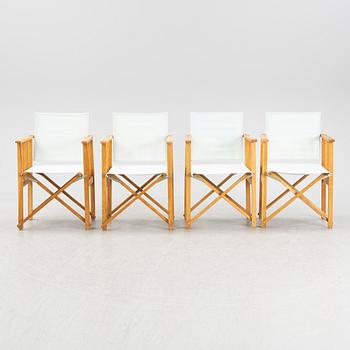 A set of four director's chairs from Hyllinge Möbler, Danmark.