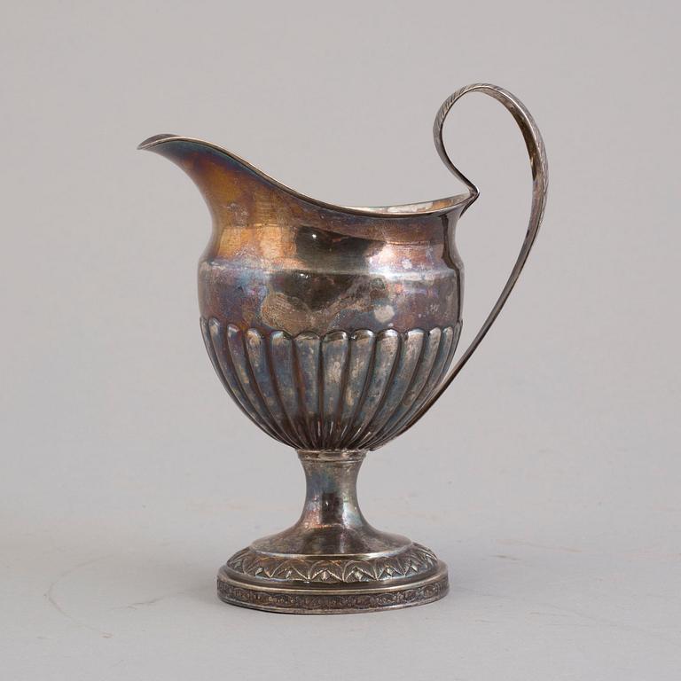 A SILVER CREAMER BY MICHAEL OLOF BARKMAN, VARBERG 1841.