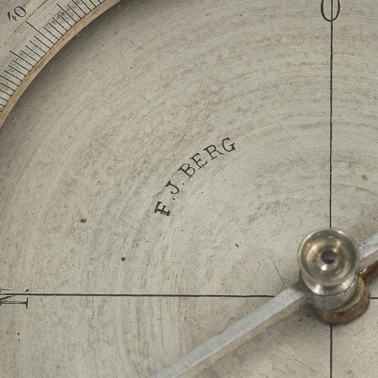 Compasses, 2 pcs, by Frans J Berg Stockholm, 18th/19th century.
