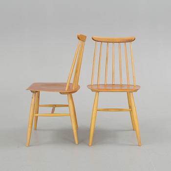 STOLAR, 4st, "Fanett", Ilmari Tapiovaara, Edsbyverken, formgiven 1955.