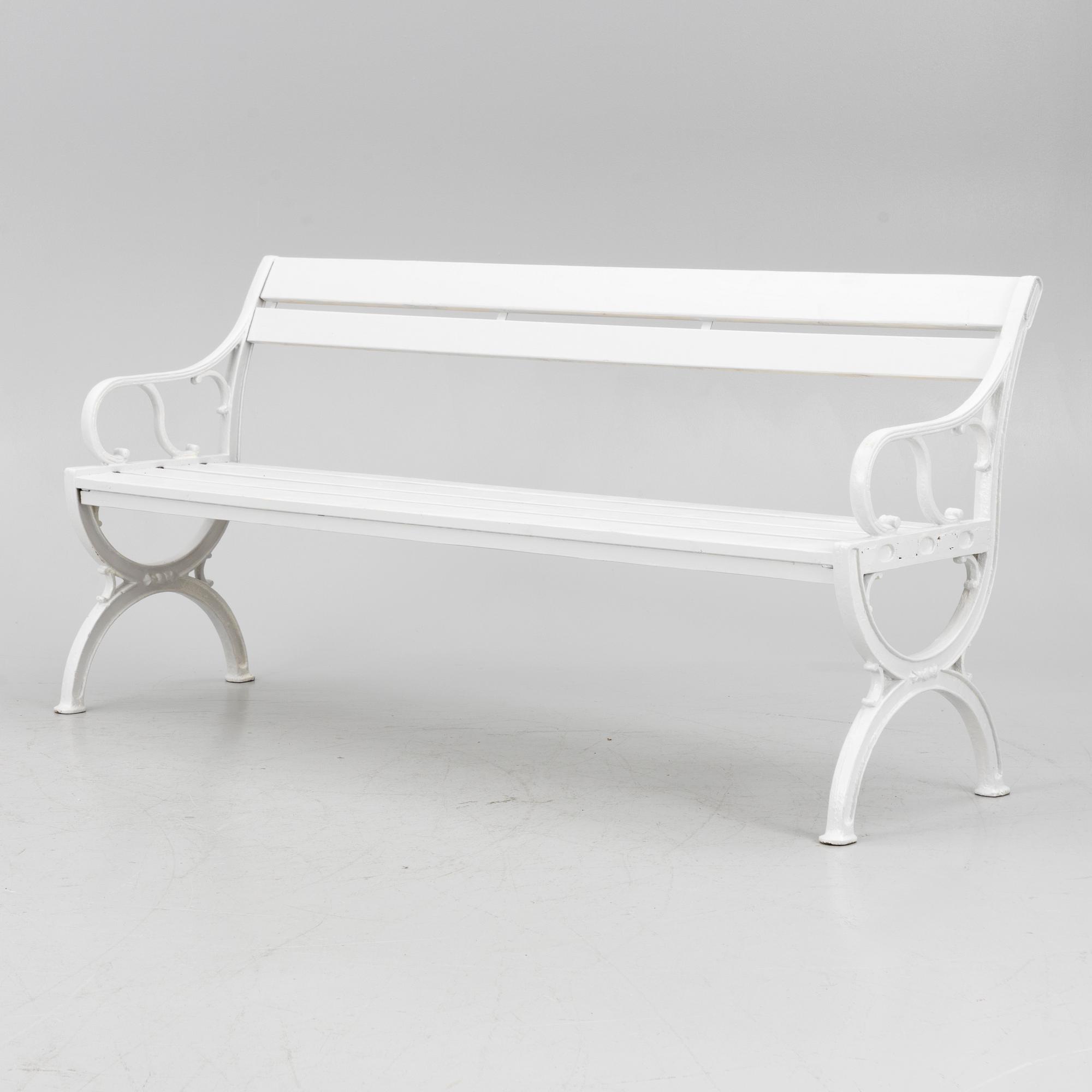 A garden bench, later part of the 20th century.