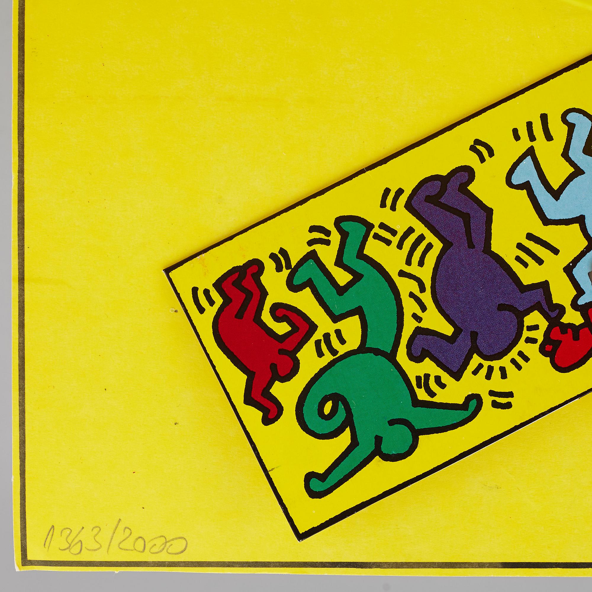 KEITH HARING, multipel, signerad i trycket, numrerad 1363/2000.