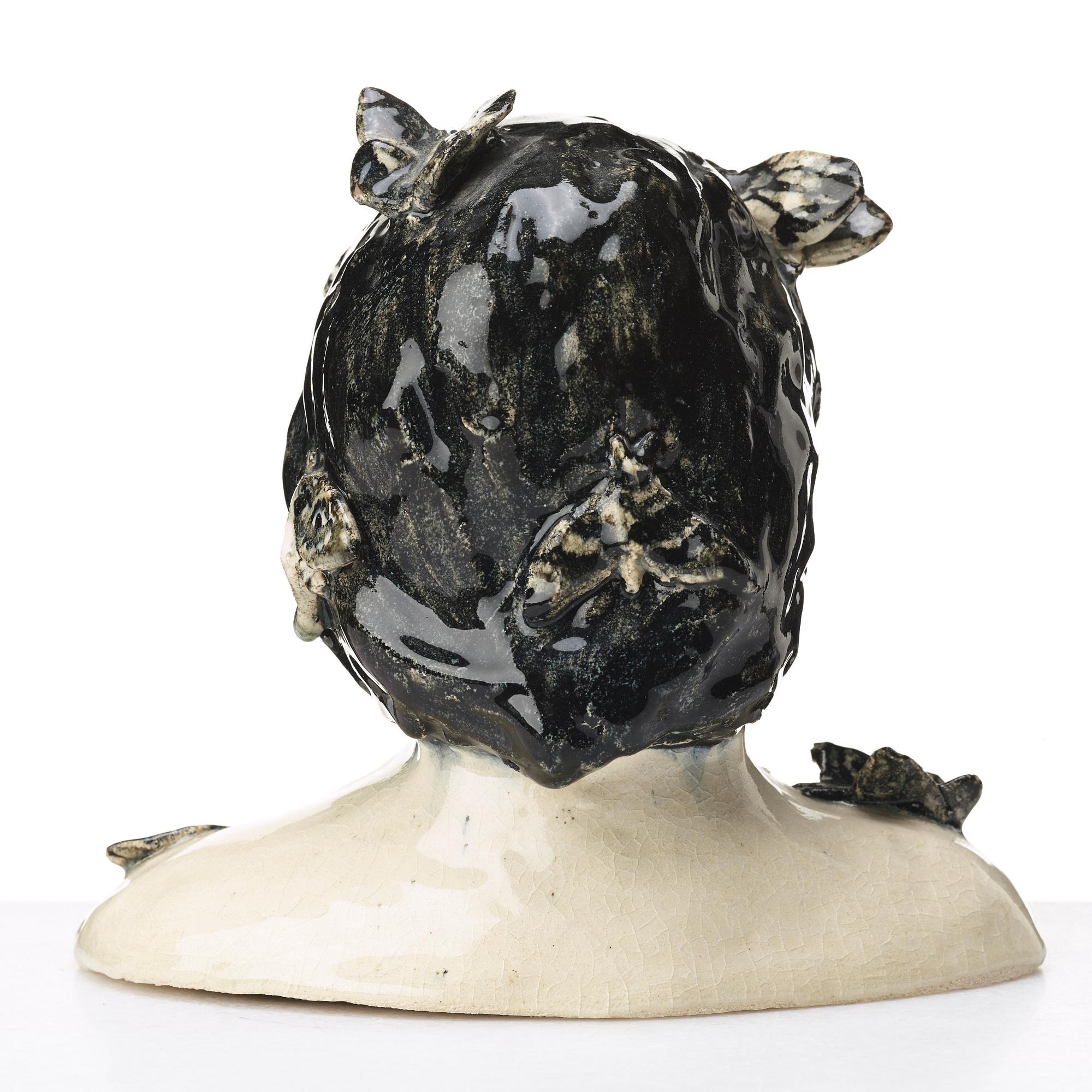 KLARA KRISTALOVA, a glazed stoneware sculpture, signed and dated -04.