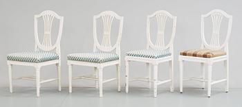 STOLAR, 4 st. Gustavianskt provinsarbete, 1800-talets början.