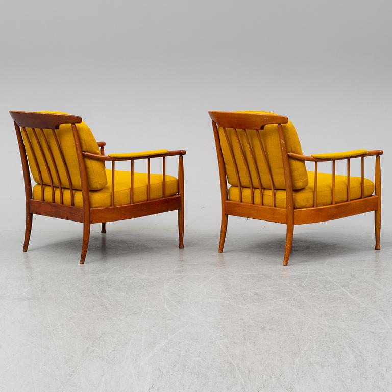 KERSTIN HÖRLIN-HOLMQUIST, a pair of 'Skrindan' easy chairs, OPE-möbler.