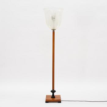 Birger Ekman, An elm and glass floor light, Glössner, first half of the 20th century.