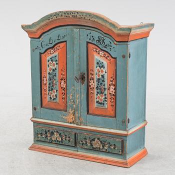 A painted wall cabinet 19th Century.