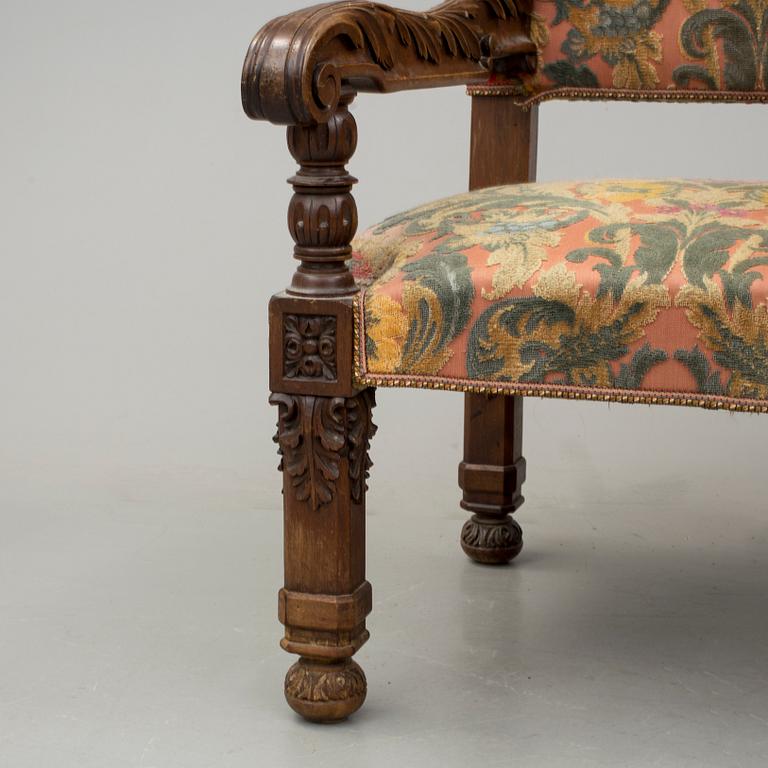 KARMSTOLAR, ett par, barockstil, 1900-talets första hälft.