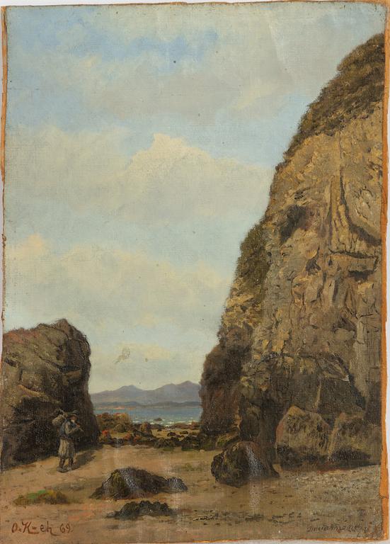 Oscar Kleineh, A Wanderer by the Rock.