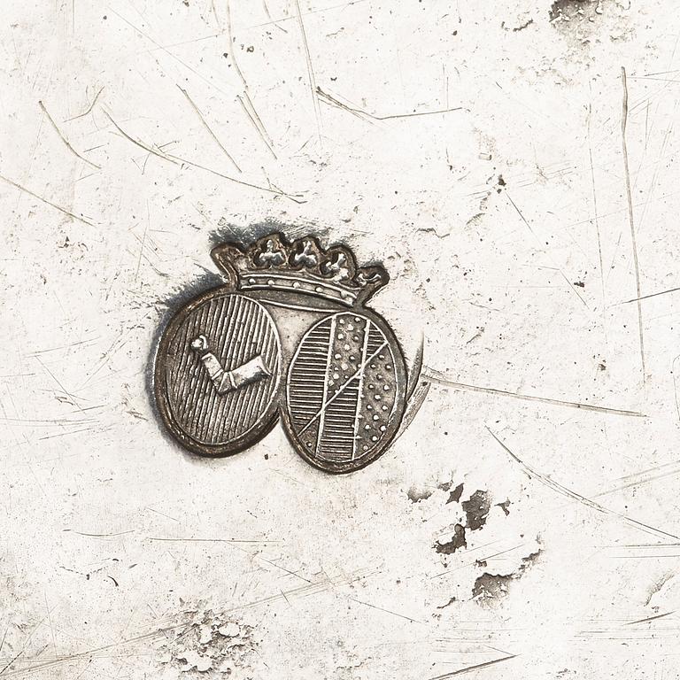 A Swedish 18th century silver dish, marks of Arvid Floberg, Stockholm 1788.