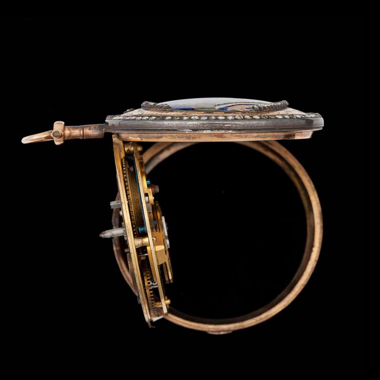Pocket watch. Vegneur - Geneva about 1800, rose diamonds.