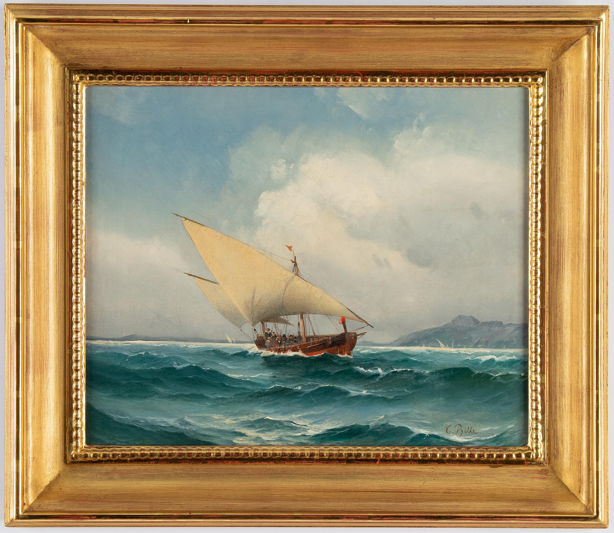 Carl Bille, olja på duk, signerad.