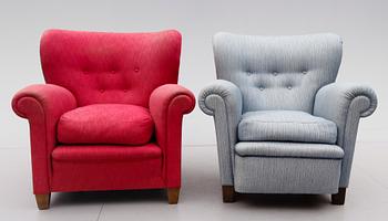 FÅTÖLJER, 2 st, 1900-talets mitt.