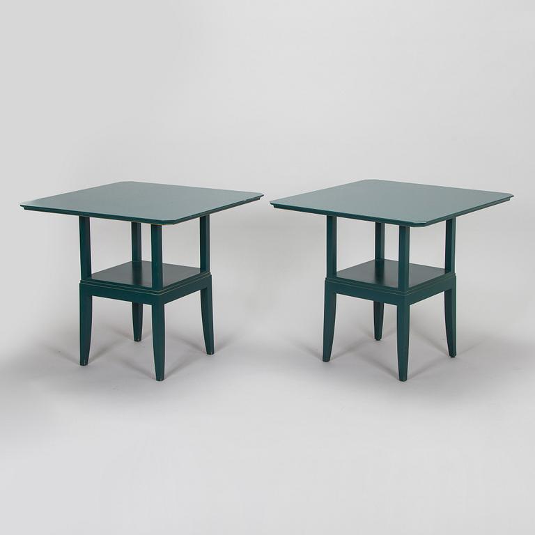 Eliel Saarinen, furniture, 5 pieces, "Blue suite" for Adelta, Finland 1980s.