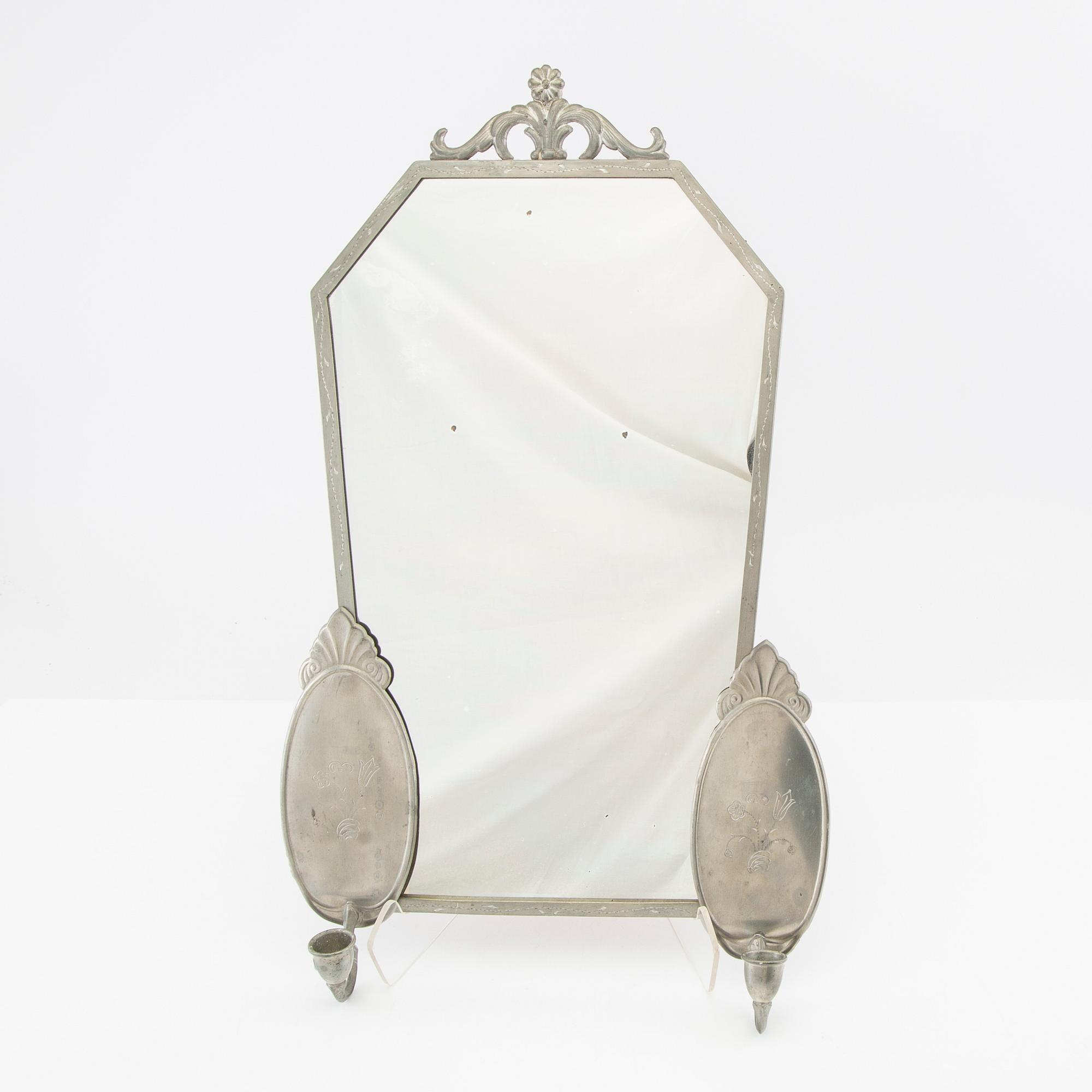 Mirror with wall lights, first half of the 20th century.