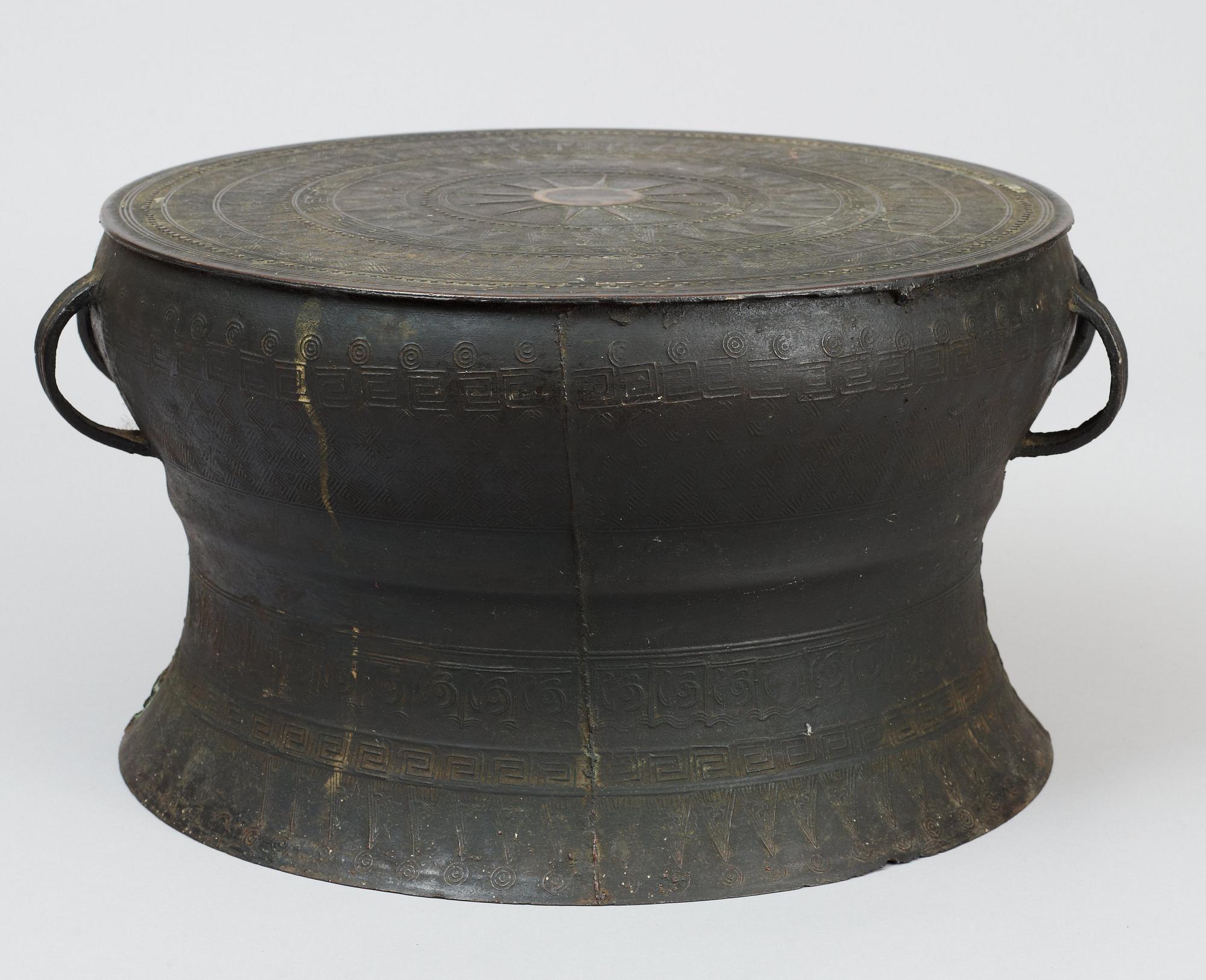 An Archaistic bronze drum.