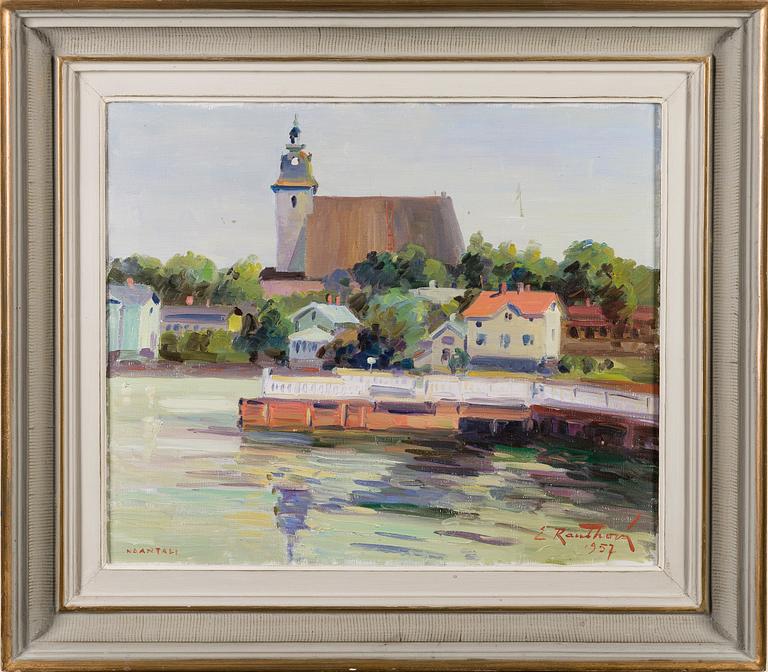 ERIK RAUTHOVI, oil on canvas, signed and dated 1957.