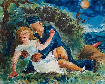 113. Bror Hjorth, "Moonlight - girl and sailor".