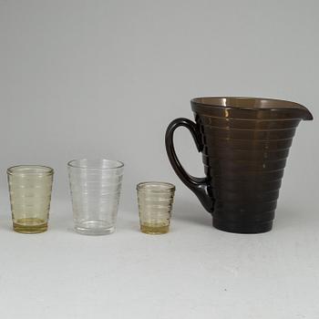 AINO AALTO, a 19-piece part 'Bölgeblick' glass service, Karhula, Finland, 1930-40's.