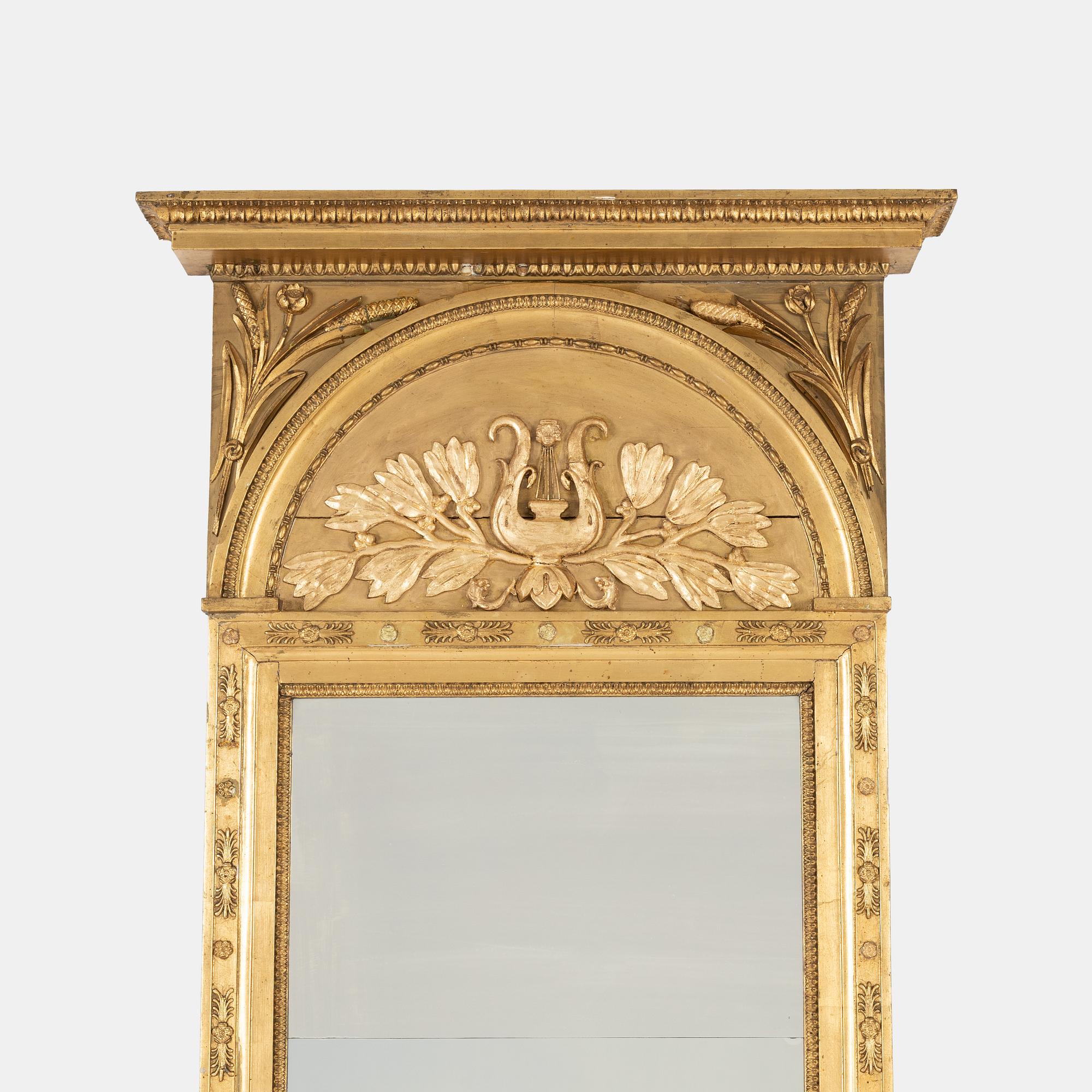 Jonas Frisk, spegel med konsolbord, sengustavianska, (spegelfabrikör i Stockholm 1805-1824).