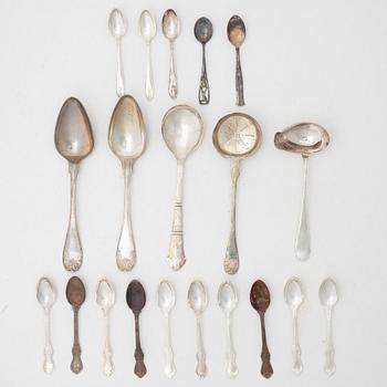 Cutlery, 20 pieces, silver, 19th-20th century.