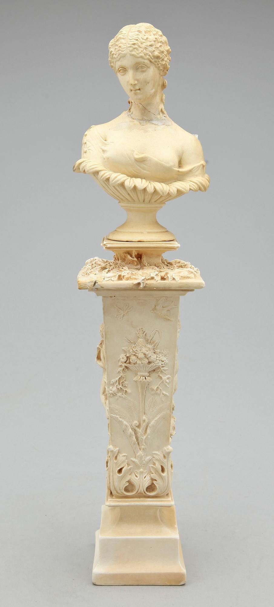 SKULPTUR, gips, 1800-tal, osignerad.