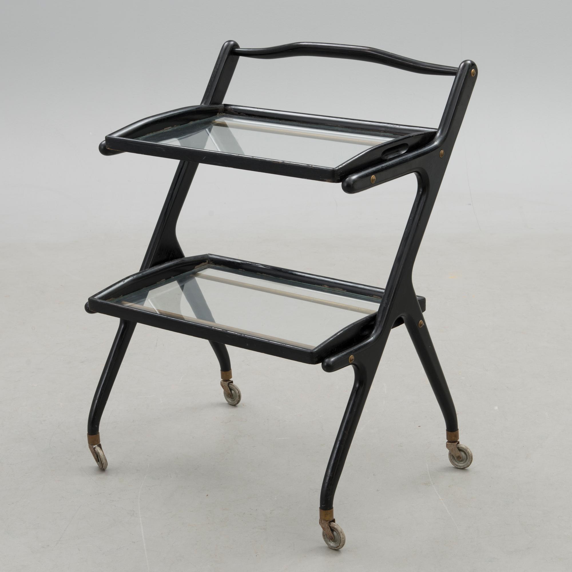 A serving trolley, 'Milano', Keravan puusepäntehdas, Stockmann, Finland. 1950s-1960s.