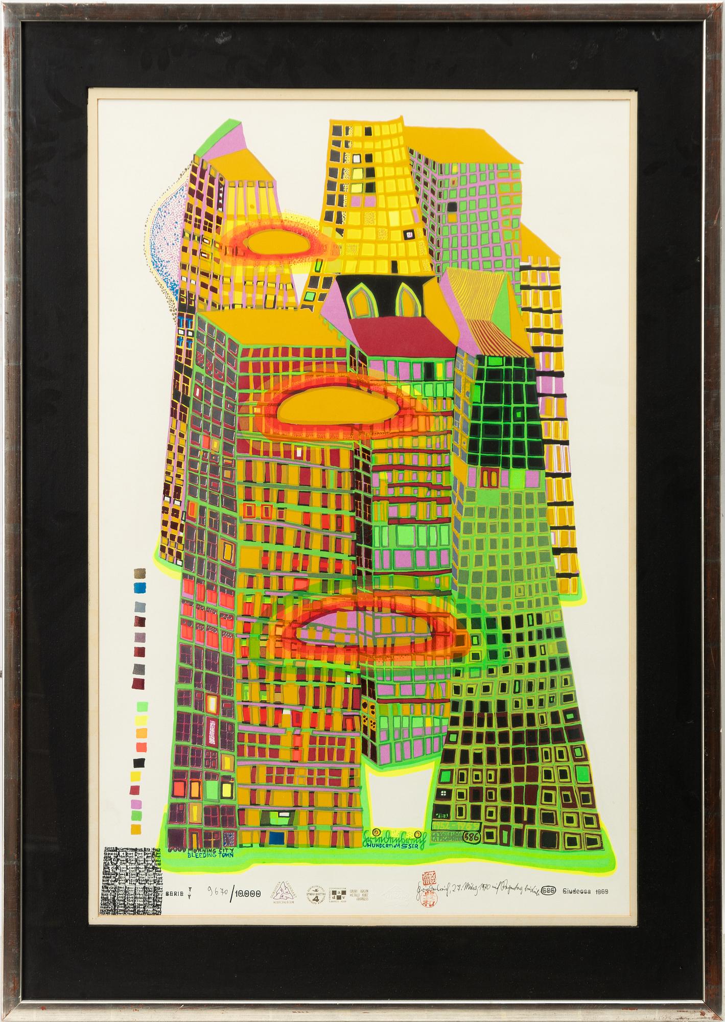 Friedensreich Hundertwasser, "Good morning city, Bleeding town".