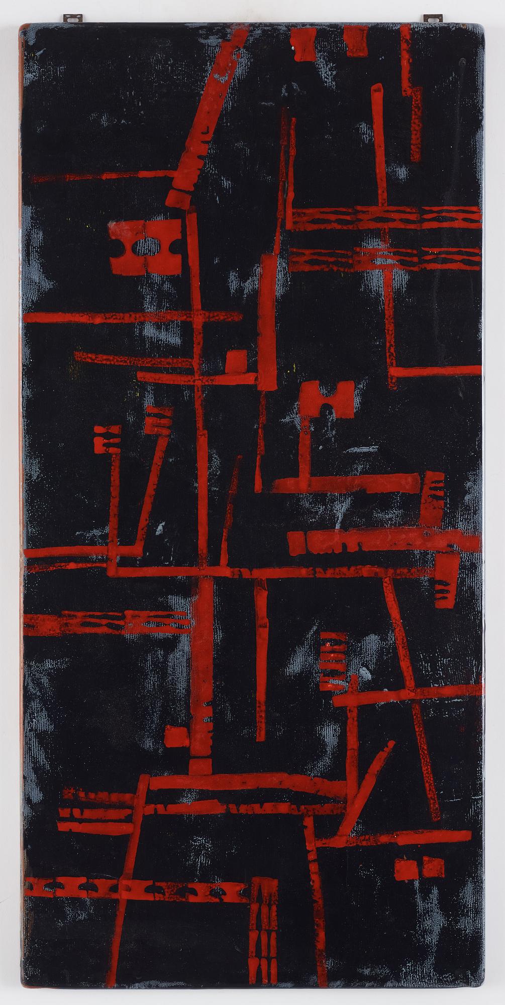 Bengt Berglund, troligen. Emaljtavla, 1960/70-tal.