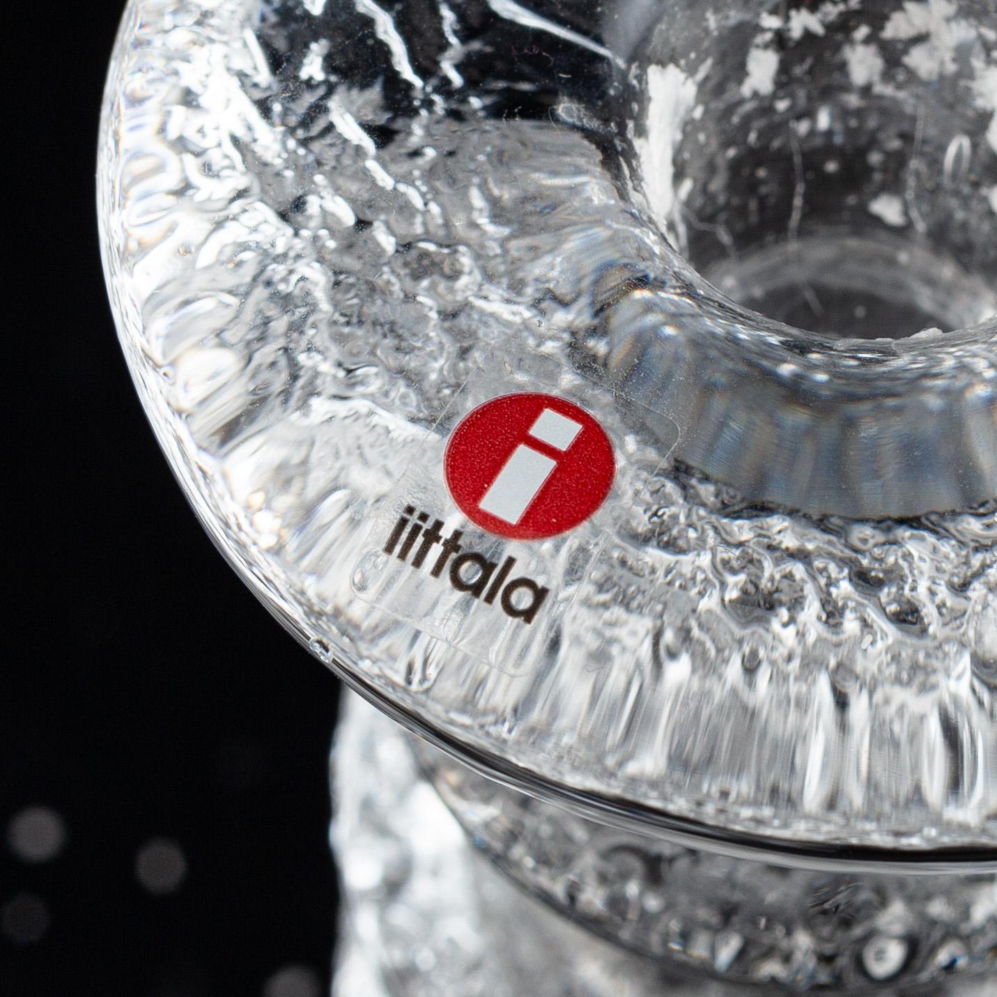 Eight 'Festivo' glass candle holders by Timo Sarpaneva, Iittala, Finland.