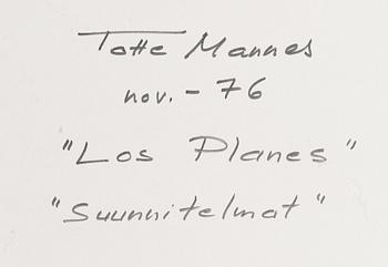 Totte Mannes, oil on board, signed.