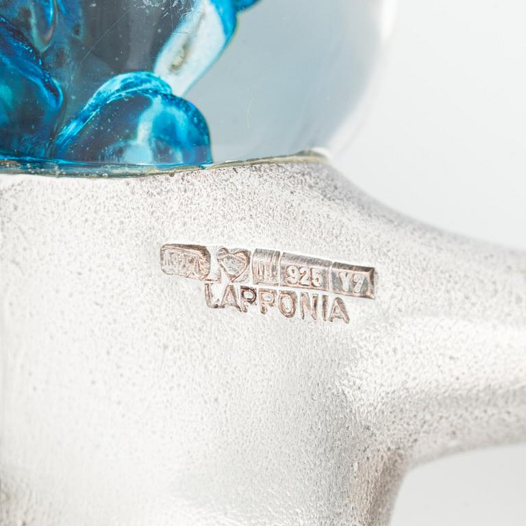 Björn Weckström, collier, "Rymdäpple",  sterlingsilver och akryl. Lapponia 1976.
