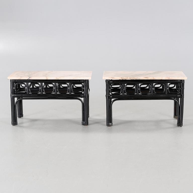 A pair of side tables, second half of the 20th century.