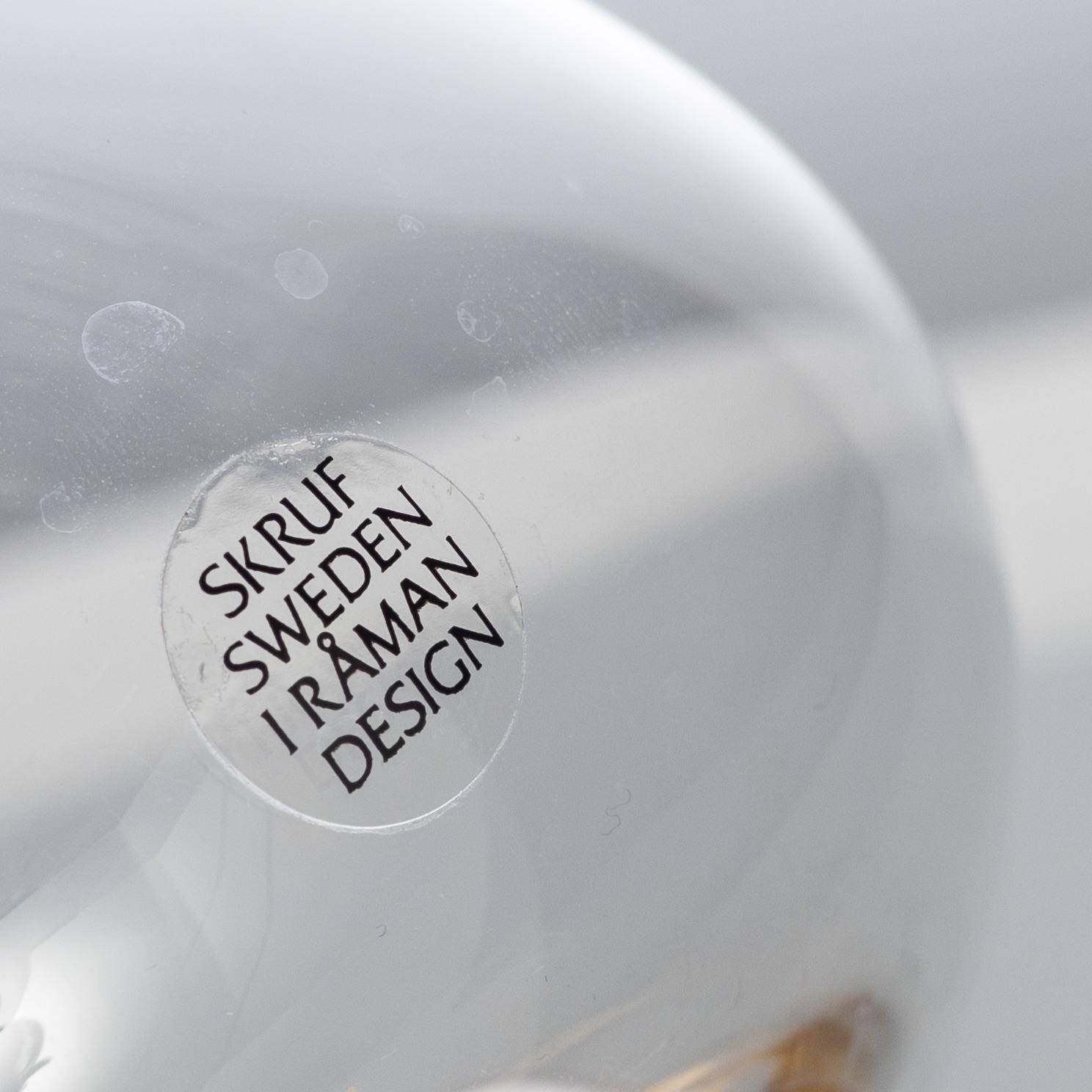 Ingegerd Råman, a set of 6 cognac glasses,  "Guld", Skruf Glassworks, late 20th century.