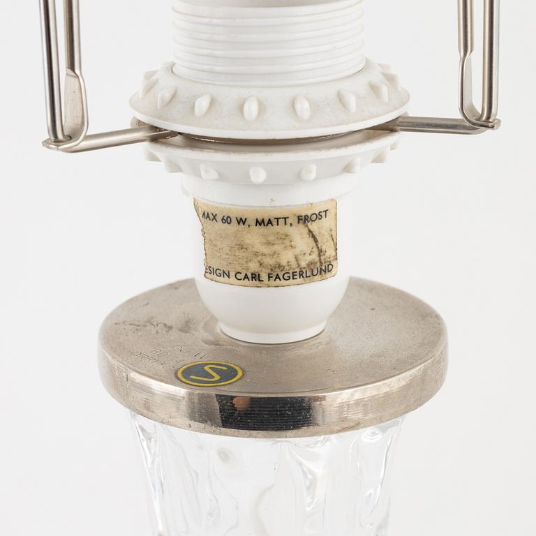 Carl Fagerlund, a pair of table lamps, model RD 1477, Orrefors.