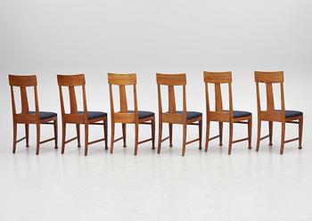 Six Art Nouveau Chairs, early 20th Century.