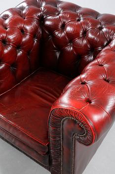 A lounge chair, Chesterfield model "Pegasus", made in the second half of the 20th century.