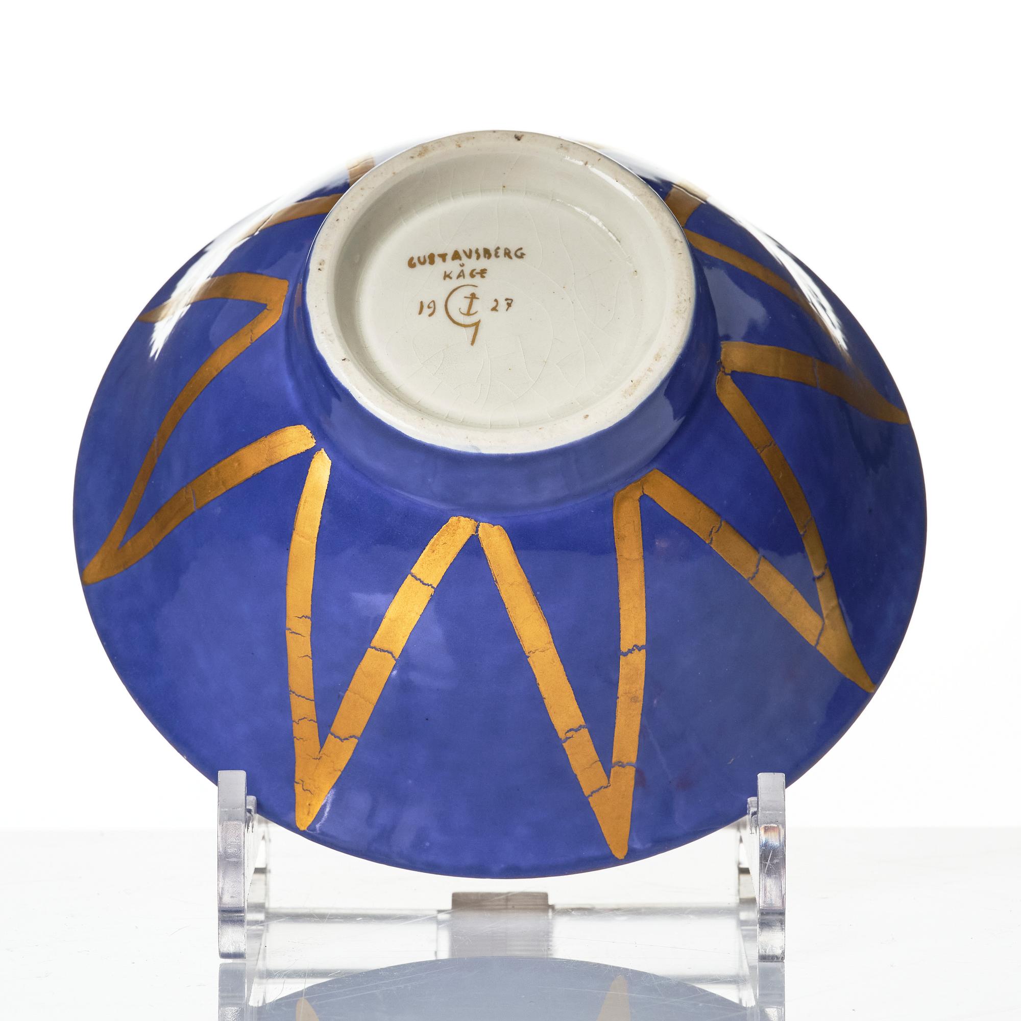 Wilhelm Kåge, Ask and bowls, 2 pcs, Gustavsberg 1927, 1929 and 1932.