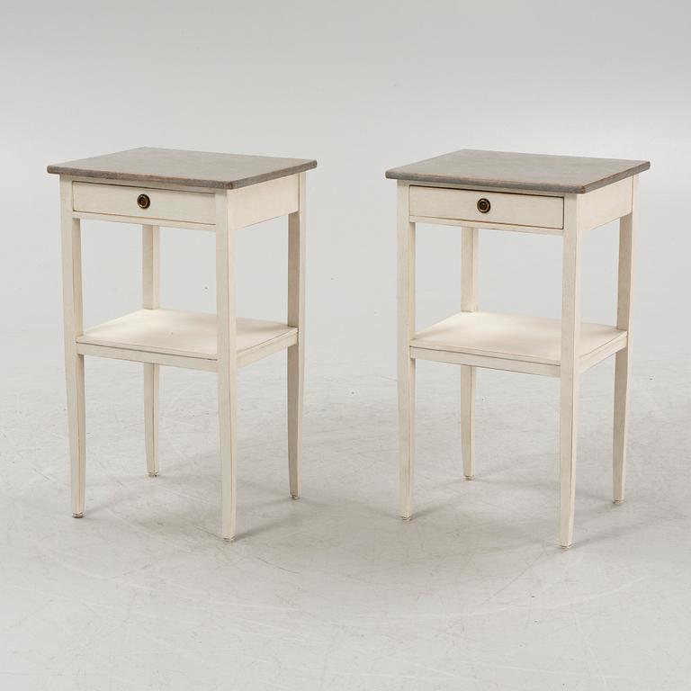 A pair of bedside tables, first half of the 20th century.
