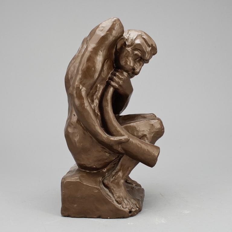 SVEN BOBERG, skulptur, bemålat gips, signerad.
